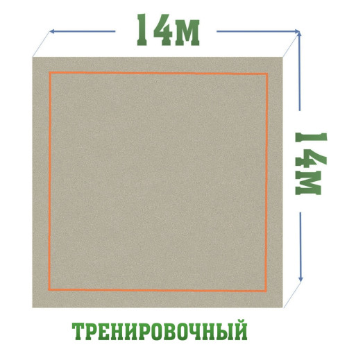 Тренировочный гимнастический ковер 14х14