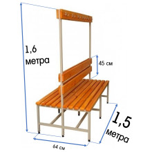 Лавка с вешалкой для спортзала