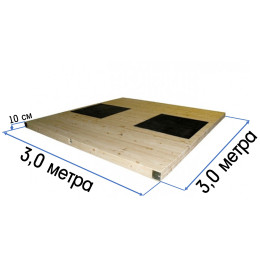 Помост 3х3х0,1м (тяжелоатлетический, тренировочный) 
