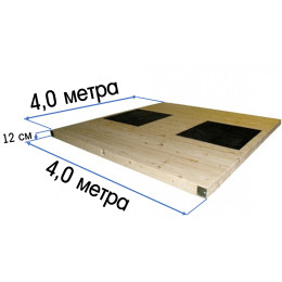 Помост 4х4х0,12м (тяжелоатлетический тренировочный)