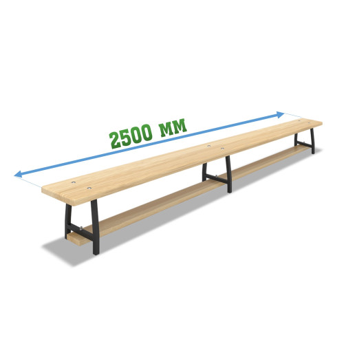 Скамья гимнастическая 2.5м на металлических ножках