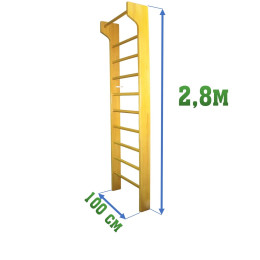 Стенка 2,8х1м с выносом (гимнастическая, шведская)