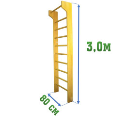 Стенка 3,0x0,8м с выносом (гимнастическая, шведская)