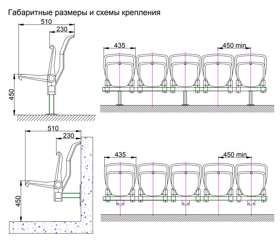 Размеры кресла